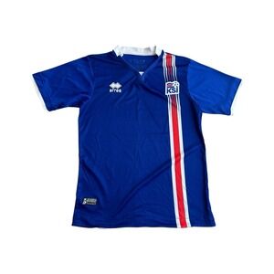 Authentic Iceland National Team 2016-2017 KSI‎ Home Football Soccer Jersey Kit M